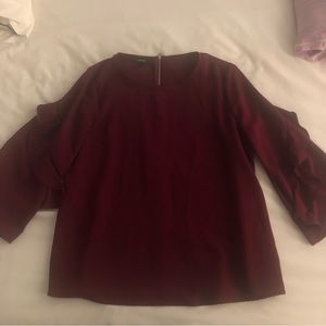 **5 ITEMS FOR $5** Alfani Ladies Petite Medium Maroon Blouse